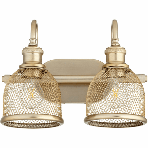 Quorum Omni 2-LT Vanity - Aged Brass - 5212-2-80