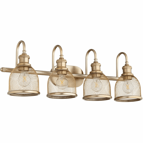 Quorum Omni 4-LT Vanity - Aged Brass - 5212-4-80