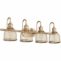 Quorum Omni 4-LT Vanity - Aged Brass - 5212-4-80 Quorum Omni 4-LT Vanity - Aged Brass - 5212-4-80