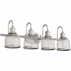 Quorum Omni 4-LT Vanity - Satin Nickel - 5212-4-65 Quorum Omni 4-LT Vanity - Satin Nickel - 5212-4-65