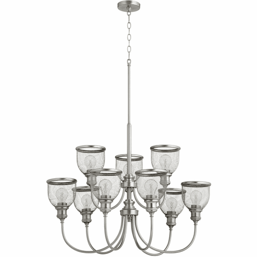 Quorum Omni 9-LT Chandelier - Satin Nickel - 6212-9-65