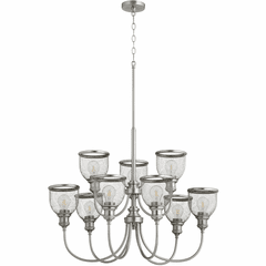 Quorum Omni 9-LT Chandelier - Satin Nickel - 6212-9-65