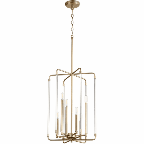 Quorum Optic 6-LT Entry Light - Aged Brass - 8114-6-80