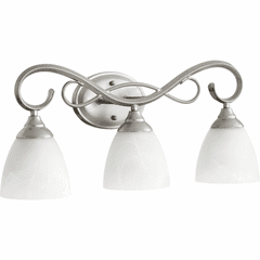 Quorum Powell 3-LT Vanity - Classic Nickel - 5108-3-64