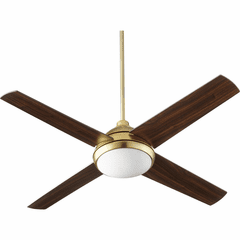 Quorum Quest 52" LED Ceiling Fan - Aged Brass - 68524-80