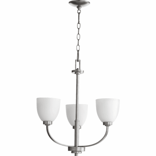 Quorum Reyes 3-LT Chandelier - Classic Nickel - 6060-3-64