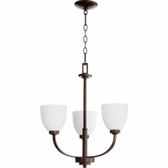 Quorum Reyes 3-LT Chandelier - Oiled Bronze - 6060-3-86