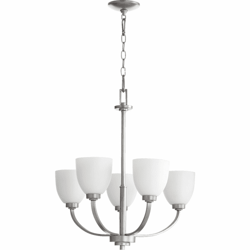 Quorum Reyes 5-LT Chandelier - Classic Nickel - 6060-5-64