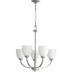 Quorum Reyes 5-LT Chandelier - Classic Nickel - 6060-5-64