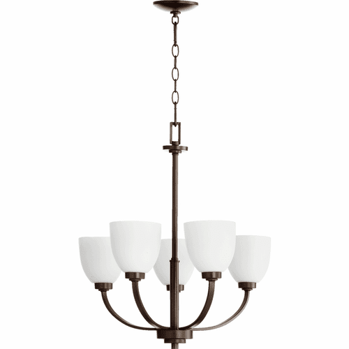 Quorum Reyes 5-LT Chandelier - Oiled Bronze - 6060-5-86