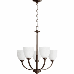 Quorum Reyes 5-LT Chandelier - Oiled Bronze - 6060-5-86