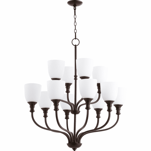 Quorum Richmond 12-LT Chandelier - Oiled Bronze - 6811-12-86