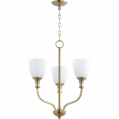 Quorum Richmond 3-LT Chandelier - Aged Brass - 6811-3-80