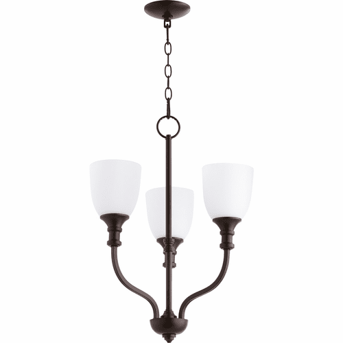 Quorum Richmond 3-LT Chandelier - Oiled Bronze - 6811-3-86