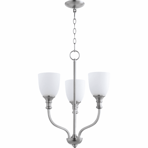 Quorum Richmond 3-LT Chandelier - Satin Nickel - 6811-3-65