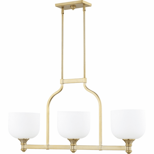 Quorum Richmond 3-LT Up Island Light - Aged Brass - 6911-3-180