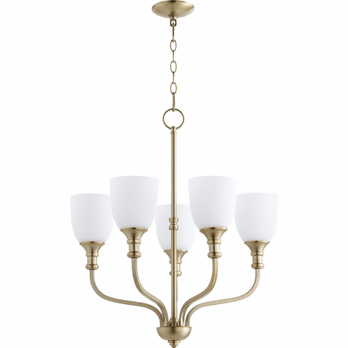 Quorum Richmond 5-LT Chandelier - Aged Brass - 6811-5-80