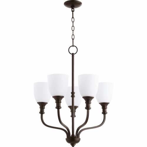 Quorum Richmond 5-LT Chandelier - Oiled Bronze - 6811-5-86