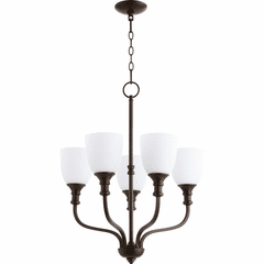 Quorum Richmond 5-LT Chandelier - Oiled Bronze - 6811-5-86 Quorum Richmond 5-LT Chandelier - Oiled Bronze - 6811-5-86