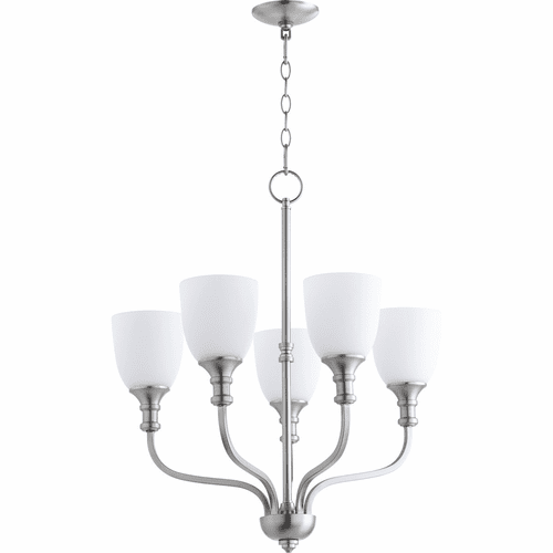 Quorum Richmond 5-LT Chandelier - Satin Nickel - 6811-5-65