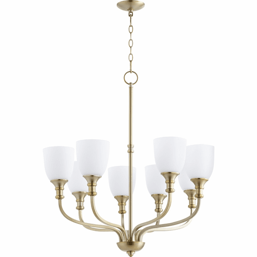 Quorum Richmond 8-LT Chandelier - Aged Brass - 6811-8-80