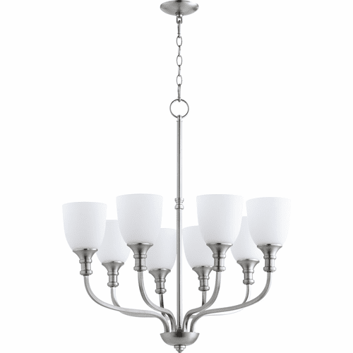 Quorum Richmond 8-LT Chandelier - Satin Nickel - 6811-8-65