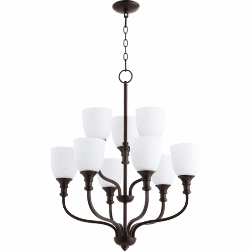 Quorum Richmond 9-LT Chandelier - Oiled Bronze - 6811-9-86