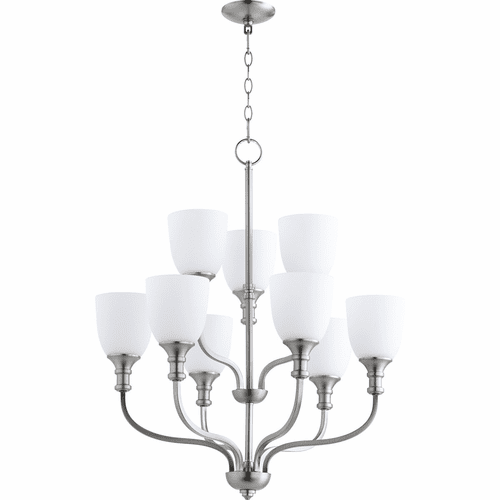 Quorum Richmond 9-LT Chandelier - Satin Nickel - 6811-9-65