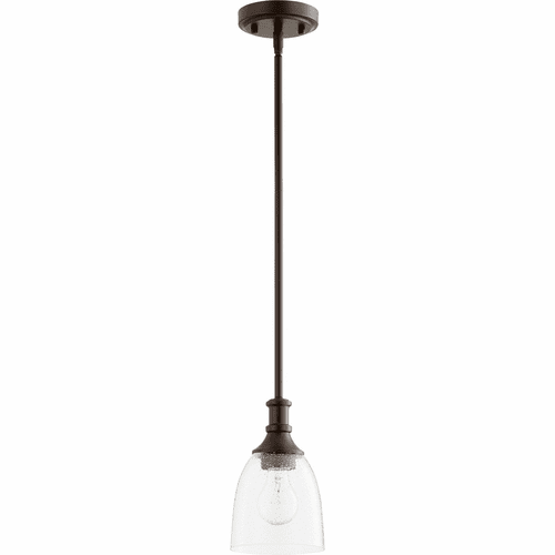 Quorum Richmond Pendant - Oiled Bronze W/ Clear/Seeded - 3811-186