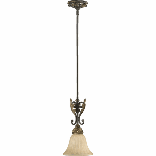 Quorum Rio Salado 1-LT Min Pendant - Toasted Sienna With Mystic Silver - 3157-44