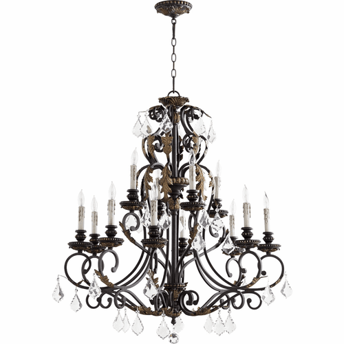 Quorum Rio Salado 12-LT Chandelier - Toasted Sienna - 6157-12-44