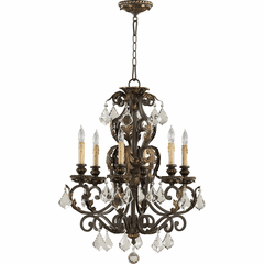 Quorum Rio Salado 6-LT Chandelier - Toasted Sienna With Mystic Silver - 6157-6-44