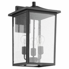 Quorum Riverside 11" 3-LT Outdoor Wall Lantern - Noir - 722-11-69 Quorum Riverside 11" 3-LT Outdoor Wall Lantern - Noir - 722-11-69