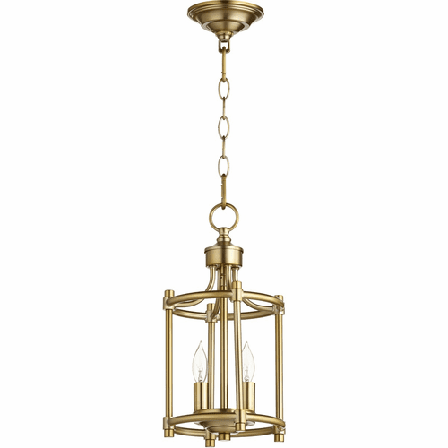 Quorum Rossington 2-LT Entry Light - Aged Brass - 6822-2-80