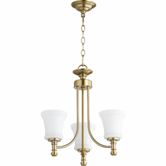 Quorum Rossington 3-LT Chandelier - Aged Brass - 6122-3-80