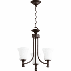 Quorum Rossington 3-LT Chandelier - Oiled Bronze - 6122-3-86 Quorum Rossington 3-LT Chandelier - Oiled Bronze - 6122-3-86