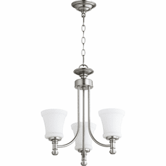 Quorum Rossington 3-LT Chandelier - Satin Nickel - 6122-3-65