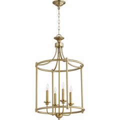 Quorum Rossington 4-LT Entry Light - Aged Brass - 6822-4-80