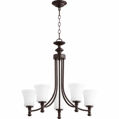 Quorum Rossington 5-LT Chandelier - Oiled Bronze - 6122-5-86