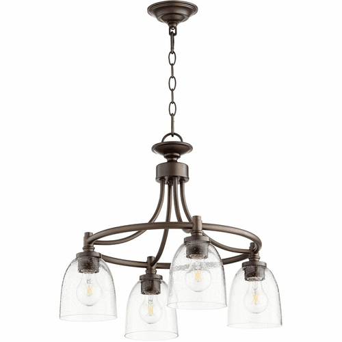 Quorum Rossington Nook Light - Oiled Bronze W/ Clear/Seeded - 6422-4-286