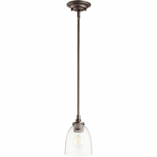 Quorum Rossington Pendant - Oiled Bronze W/ Clear/Seeded - 3122-286