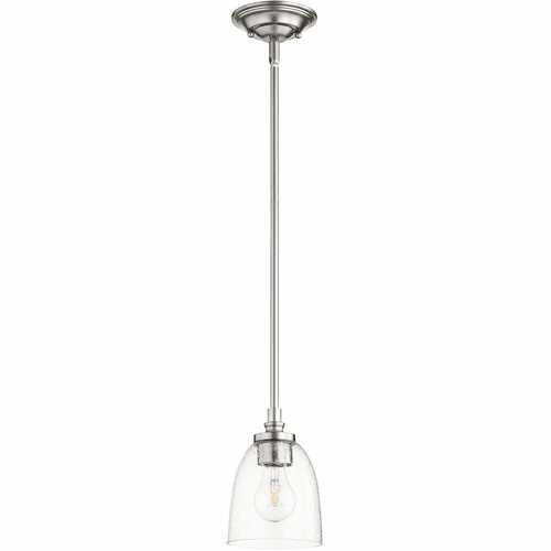 Quorum Rossington Pendant - Satin Nickel W/ Clear/Seeded - 3122-265