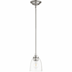 Quorum Rossington Pendant - Satin Nickel W/ Clear/Seeded - 3122-265
