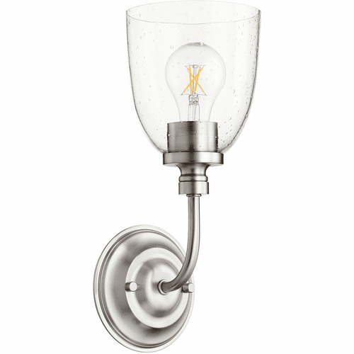 Quorum Rossington Wall Mount - Satin Nickel W/ Clear/Seeded - 5522-1-265