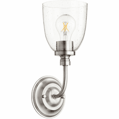 Quorum Rossington Wall Mount - Satin Nickel W/ Clear/Seeded - 5522-1-265