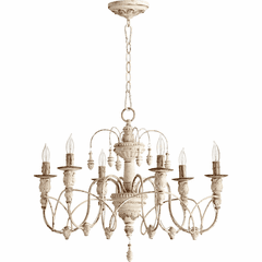 Quorum Salento 25" 6-LT Chandelier - Persian White - 6016-6-70