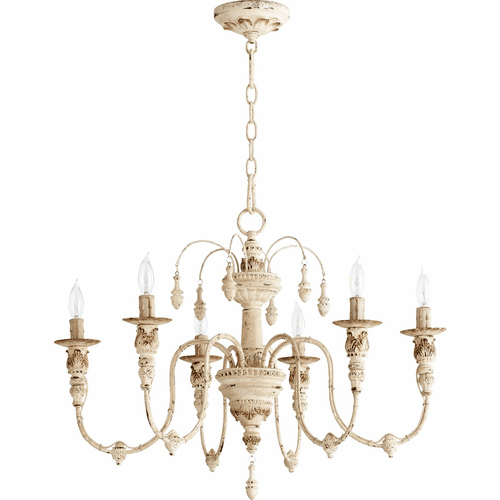 Quorum Salento 25" 6-LT Chandelier - Persian White - 6316-6-70