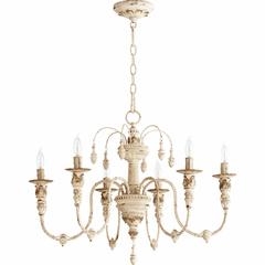 Quorum Salento 25" 6-LT Chandelier - Persian White - 6316-6-70