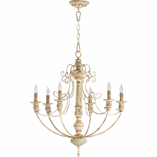 Quorum Salento 27" 6-LT Chandelier - Persian White - 6106-6-70