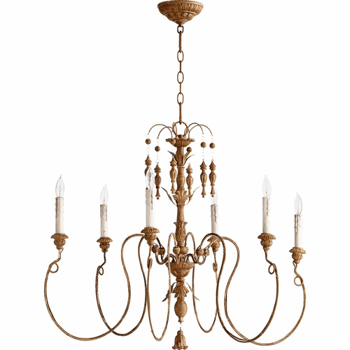 Quorum Salento 32" 6-LT Chandelier - French Umber - 6006-6-94